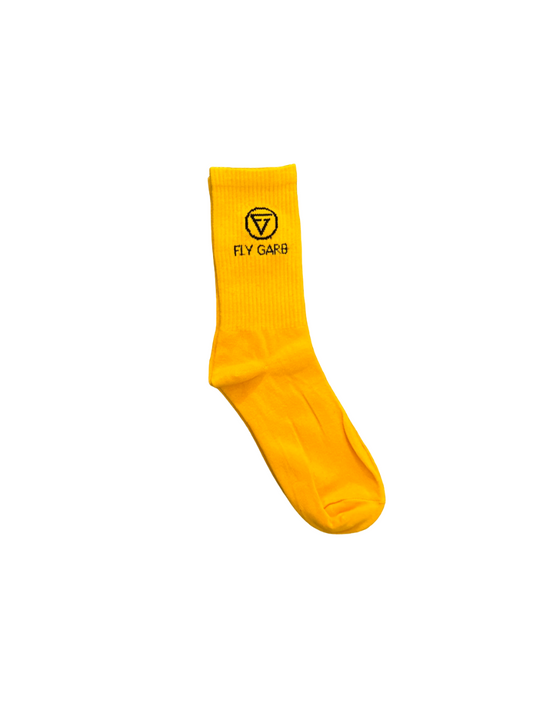 Crew Sock Gold with Black logo